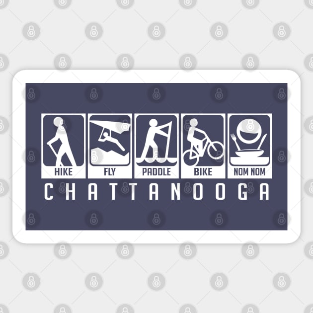 Chattanooga NOM NOM (all white design) Sticker by SeeScotty